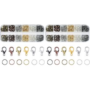 Lobster Claw Clasps and Open Jump Rings Set, 6 Colors Lobster Clasps for Jewelry Making, Keychains and Bracelet in Kuwait