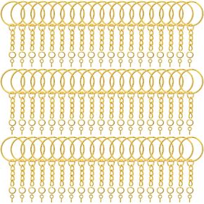 Audab 360Pcs Keychain Bulk, 120Pcs Keychain Rings with Chain and Open Jump Ring with Screw Eye Pins for Crafts and Jewelry Making in Kuwait