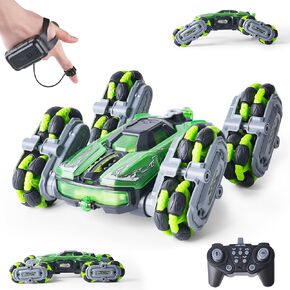 NEXBOX Cool 8 Wheels Hand Controlled rc Stunt Car Toys, Gesture Sensing Remote Control Cars for Boys Age 6 7 8-12 13 14 Year Old, Birthday Gifts Ideas for Kids in Kuwait