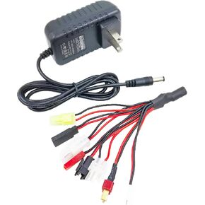 NiMH NiCd Battery Charger Universal RC Battery Charger for (2-10S) 4.8V 7.2V 8.4V 9.6V, RC Car Charger for Traxxas Battery Pack 2.4V-12V,AC-DC Plug Charger, Airsoft Battery Packs in Saudi Arabia