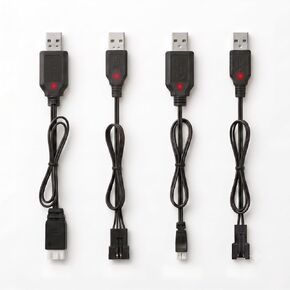 3.7V Battery Charger, RC Car Charger with SM-2P USB Cable, 2 Pack in Kuwait
