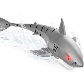 Remote Control Shark Toys for Kids, 1:18 Scale High Simulation Shark for Pool, 2.4Ghz Electric RC Shark Boat Fish Toys with Light & USB Rechargeable, Pool Toys Gift for Boys Girls 6 7 8 9 Year Olds in Kuwait