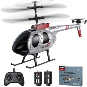 SIMREX RC Helicopter Toy for Kids & Beginners – Altitude Hold, 2 Speeds, Rechargeable with 2 Batteries, Indoor/Outdoor Hands-on Play, Ideal Gift for Boys Girls in Saudi Arabia