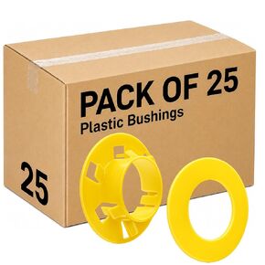 (25 Pack) Airmont Products AP-12033 Plastic Bushings for Metal Stud, Yellow, 1.3-Inch Hole, Corrosion and Rust Resistant, Protect Wire Insulation from Sharp Metal Edges, Enables Smooth Wire Pulling in Saudi Arabia