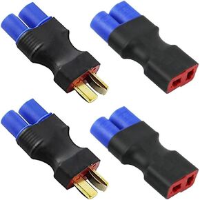 4pcs RC LiPo Battery Connector Adapter Compatible with EC3 to T Male Female Connectors ESC Charger in Kuwait