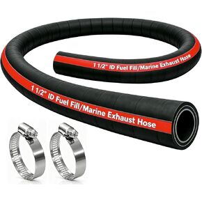 1-1/2"Fuel Fill Hose, 1.5" ID 48 Inch 58524 Marine Exhaust & Fuel Filler Hose. Fuel Tank Vent & Exhaust Hose,Marine Exhaust Hose for Gasoline, Methanol, Ethanol Fuel, 58524 Exhaust Hose in Saudi Arabia