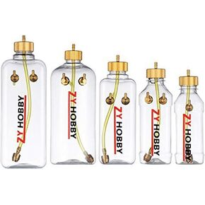 RC Engine Gas Fuel Tank 500ml, ZYHOBBY RC Transparent Fuel Bottle/Model Airplane Gas Tank 145 X 64mm- Shipped from US Warehouse in Saudi Arabia