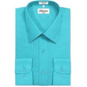 Italy Men's Long Sleeve Solid Premium Dress Shirt in Saudi Arabia