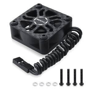 Surpass Hobby 2 Pack RC Cooling Fans 30mm RC Fan 27000 High RPM RC Motor Fan for 1/8 1/10 RC Car Truck Truggy (Without Motor Heatsink) Black in Kuwait