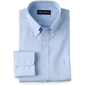 Paul Fredrick Men's Slim Fit Non-Iron Cotton Button Down Collar Dress Shirt in Saudi Arabia