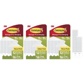 Command 15 & 10 lb Assorted Picture Hanging Strips, 28 Pairs, SIOC in Kuwait