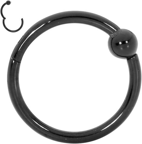 365 Sleepers G23 Titanium 20G 18G 16G 14G BCR Ball Closure Septum Hinged Segment Nose Lip Ring Hoop Earrings Body Jewellery in Saudi Arabia