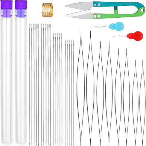 UOOU 86 Pcs Beading Needle Set, 6 Sizes Beading Needles for Seed Beads in Kuwait