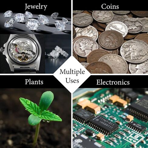 Pineapple 40X Jewelers Loupe with Light, UV Lighted Magnifying Glass Eye Loop, LED Illuminated Metal Pocket Magnifier for Jewelry, Currency, Plants, Coins, Diamonds, Stamps in Kuwait