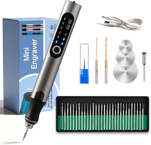 USB Rechargable Engraving Machines Pen with 35bits,Mini Electric Engraver Etching Machines Cordless Rotary Tools Engraved Jewelry Stone Metal Plastic Wood Resin Model in Saudi Arabia