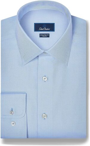 David Donahue Men's Trim Fit 100% Cotton Non-Iron Dress Shirt in Kuwait