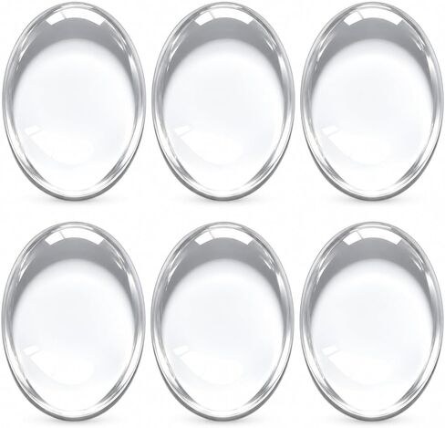 Enenes Oval Glass Cabochons 50PCS, 30x40mm Clear Dome Flat Back Tiles in Saudi Arabia