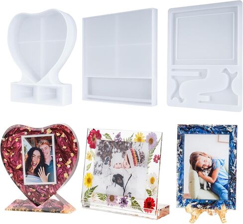 HeyClear Silicone Molds for Resin Coasters 6-Cavity Round Epoxy Resin Molds in Saudi Arabia
