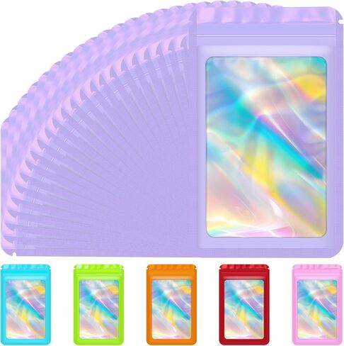 JETMORE Holographic Bags 50 PCS Mylar Bags 6x9" Resealable Embroidery Bags in Kuwait
