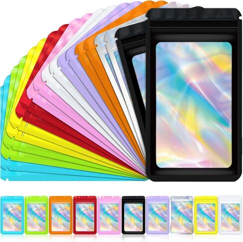 JETMORE Holographic Bags 50 PCS Mylar Bags 6x9" Resealable Embroidery Bags in Kuwait