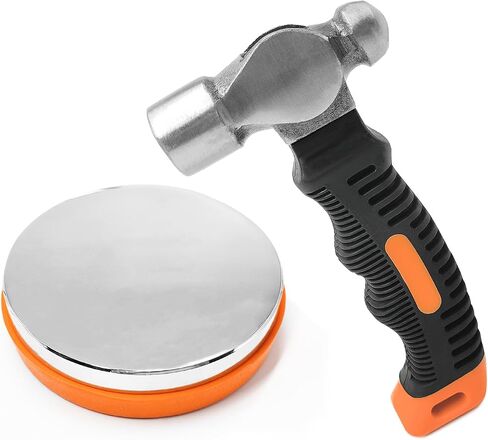 Steel Bench Block and Metal Stamping Hammer Kit, No-Rebound Metal Bench Block, Jewelry Stamping Hammer, Jewelry Metal Stamping Tools for Jewelry Making & Metal Stamping in Kuwait