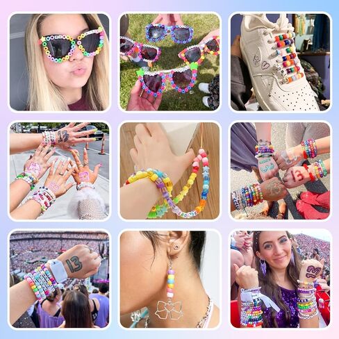 5 Boxes Bracelet Making Kit Pony Beads, 96 Colors Kandi Beads for Bracelets in Saudi Arabia