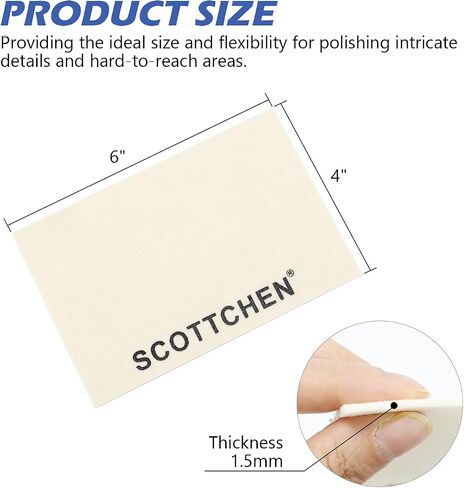 SCOTTCHEN 4Pcs Wool Cloths for Buffing,Polishing and Lapping, 6" x 4" x 1.55mm,Ideal for Lapidary, Jewelry,Glass,and Metalworking ect. in Saudi Arabia