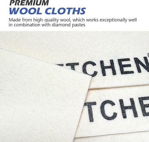 SCOTTCHEN 4Pcs Wool Cloths for Buffing,Polishing and Lapping, 6" x 4" x 1.55mm,Ideal for Lapidary, Jewelry,Glass,and Metalworking ect. in Saudi Arabia