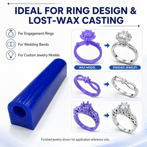 SHANGNIULU Ring Wax Carving Kit, 6 Blue Wax Tubes for Lost Wax Casting in Kuwait
