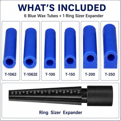 SHANGNIULU Ring Wax Carving Kit, 6 Blue Wax Tubes for Lost Wax Casting in Kuwait