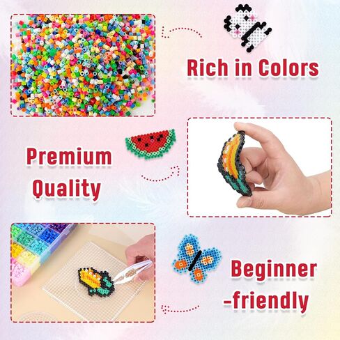 Quefe 24 Colors 5200pcs 5mm Fuse Beads Kit for Kids in Kuwait