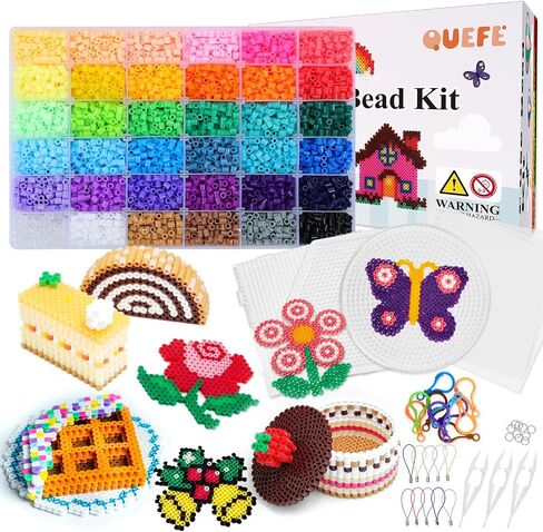 Quefe 24 Colors 5200pcs 5mm Fuse Beads Kit for Kids in Kuwait