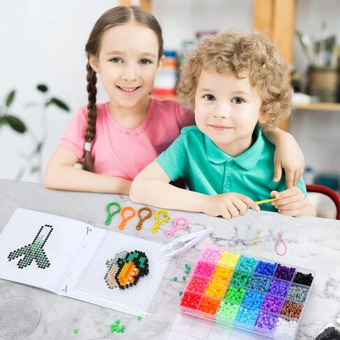 Quefe 24 Colors 5200pcs 5mm Fuse Beads Kit for Kids in Kuwait