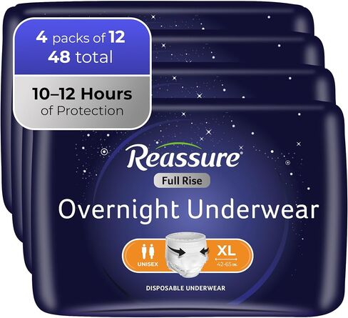 Reassure Full-Rise Overnight Underwear - XL - (58" - 68" Waist) - 48 per case in Saudi Arabia