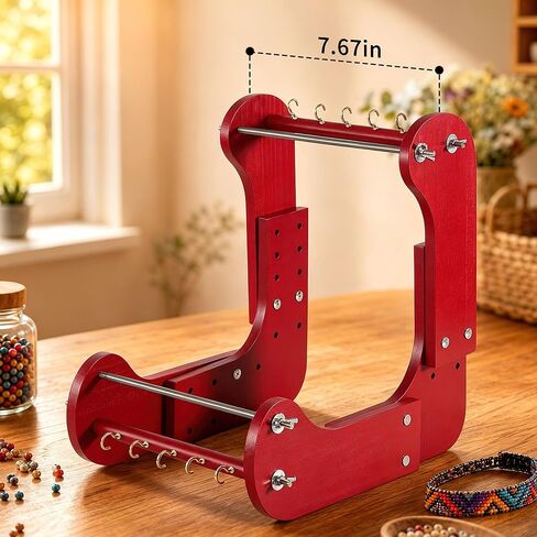 Adjustable Wooden Standing Bead Loom with 11 Work Sizes 9.7-18 in in Saudi Arabia