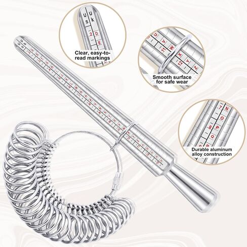 LOKEME Ring Sizer Measuring Tool,27 PCS Ring Sizing Kit in Kuwait