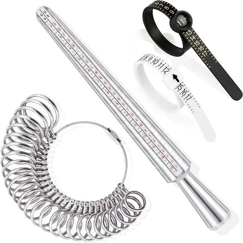 LOKEME Ring Sizer Measuring Tool,27 PCS Ring Sizing Kit in Kuwait