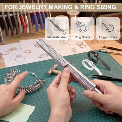 LOKEME Ring Sizer Measuring Tool,27 PCS Ring Sizing Kit in Kuwait
