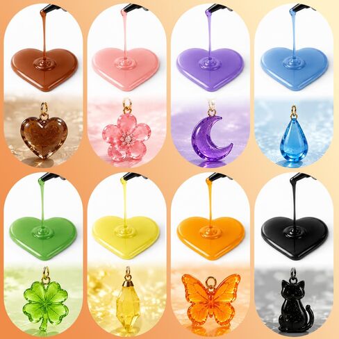 Transparent Colored UV Resin, 20 Colors Hard Type UV Resin Kit in Kuwait