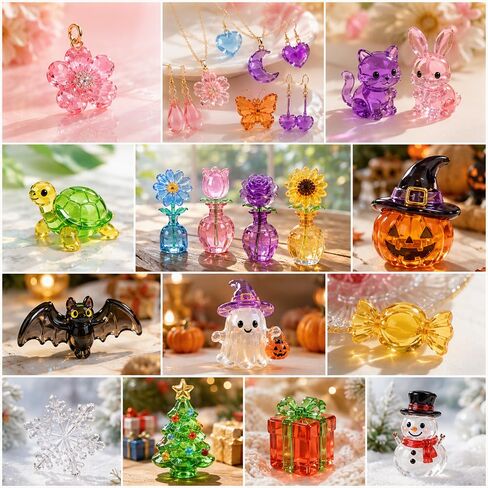 Transparent Colored UV Resin, 20 Colors Hard Type UV Resin Kit in Kuwait