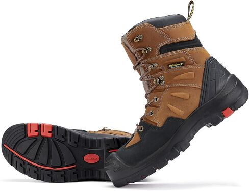 ROCKROOSTER Men's 8" Waterproof Work Boots for Landscaping, Maintenance, Transportation and Utilities, Composite Toe, EH AK869 in Kuwait