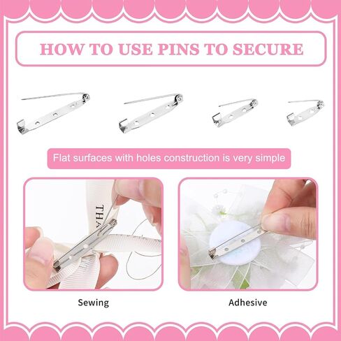 100Pcs Silver Brooch Clasp Pin, Premium Silver Bar Pins Brooch Pin Backs for Crafts, Jewelry Making, Name Tags and DIY Accessories - 4 Size 0.78 in/0.98 in/1.37 in/1.77in Brooch Pin Backst in Saudi Arabia
