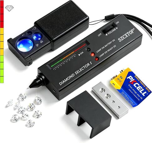 Jewelry Diamond Tester Pen Professional Tool with Magnifier & Battery in Saudi Arabia