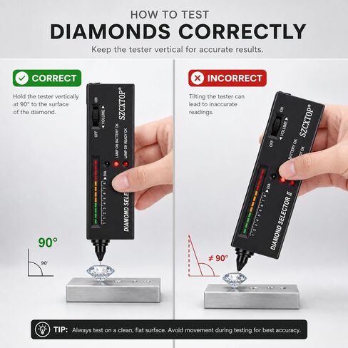 Jewelry Diamond Tester Pen Professional Tool with Magnifier & Battery in Saudi Arabia