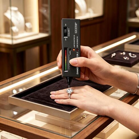 Jewelry Diamond Tester Pen Professional Tool with Magnifier & Battery in Saudi Arabia