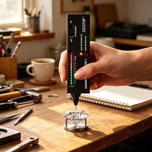 Jewelry Diamond Tester Pen Professional Tool with Magnifier & Battery in Saudi Arabia
