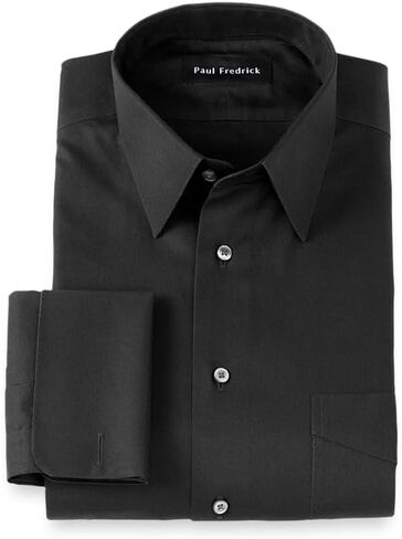 Paul Fredrick Men's Non-Iron 2-Ply Cotton Straight Collar Dress Shirt in Kuwait