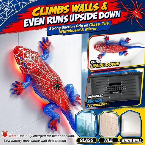 Wall Climbing Gecko Spider Style, Rechargeable RC Robot Toy for Kids in Kuwait