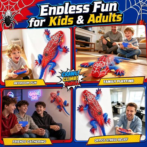 Wall Climbing Gecko Spider Style, Rechargeable RC Robot Toy for Kids in Kuwait