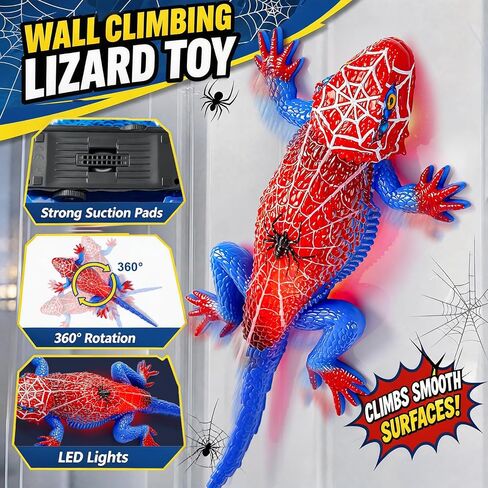 Wall Climbing Gecko Spider Style, Rechargeable RC Robot Toy for Kids in Kuwait